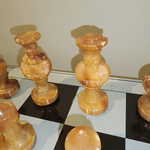 Vintage Stone Chess Set - Picture 13 of 16